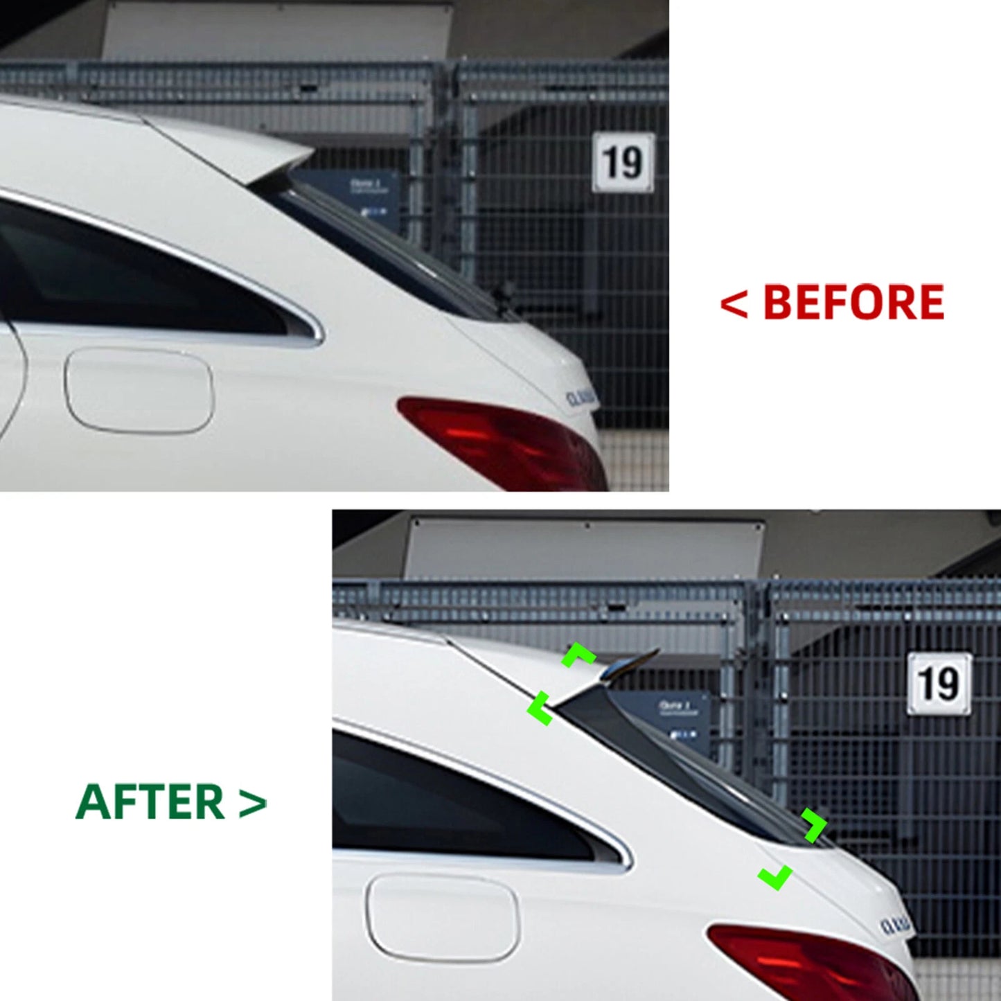Gloss Black Rear Window Spoiler for Benz CLA X117 (2013-2019)
