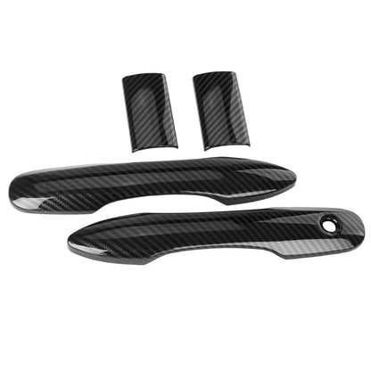 ABS Carbon Fiber Door Handle Cover Trim for Toyota Hiace (2019-2024)