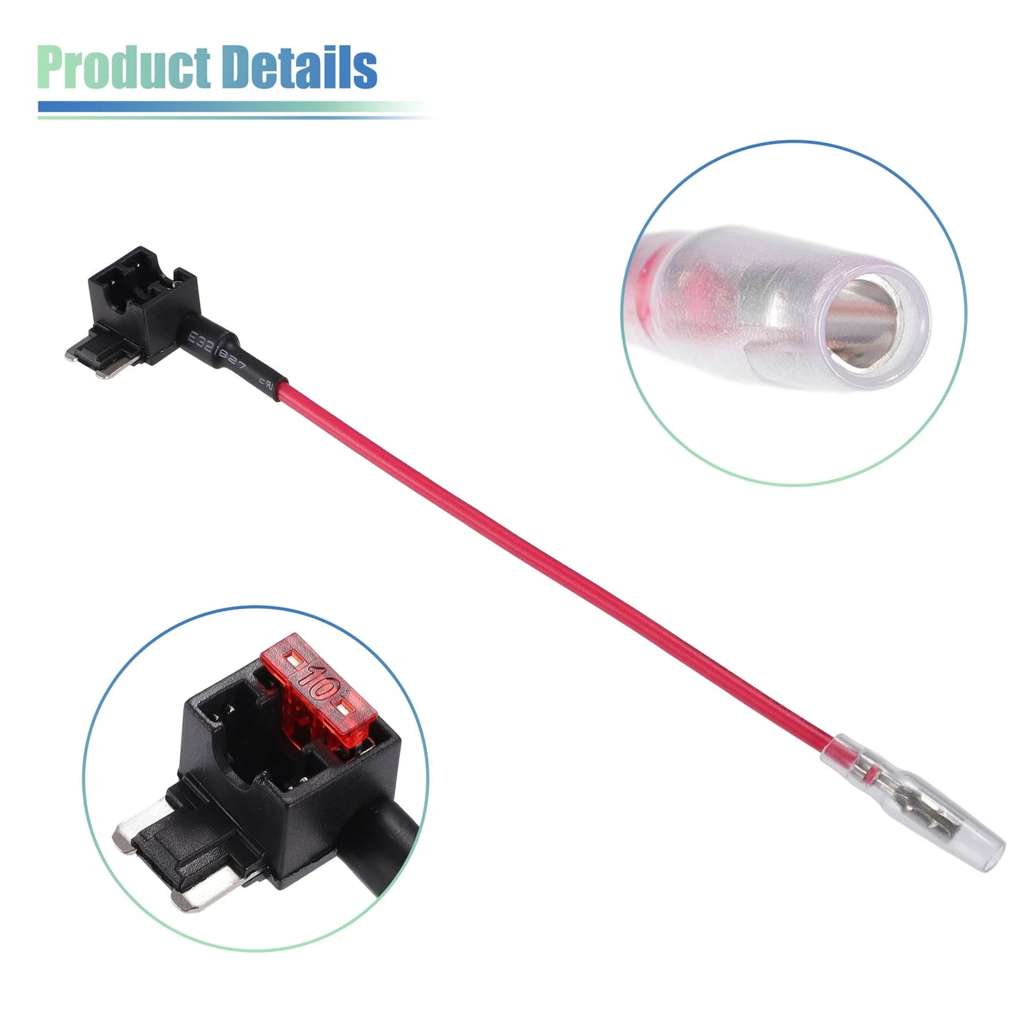 5 x Car Fuse Tap Circuit Adapters with 10A Mini Blade Fuses for Vehicles