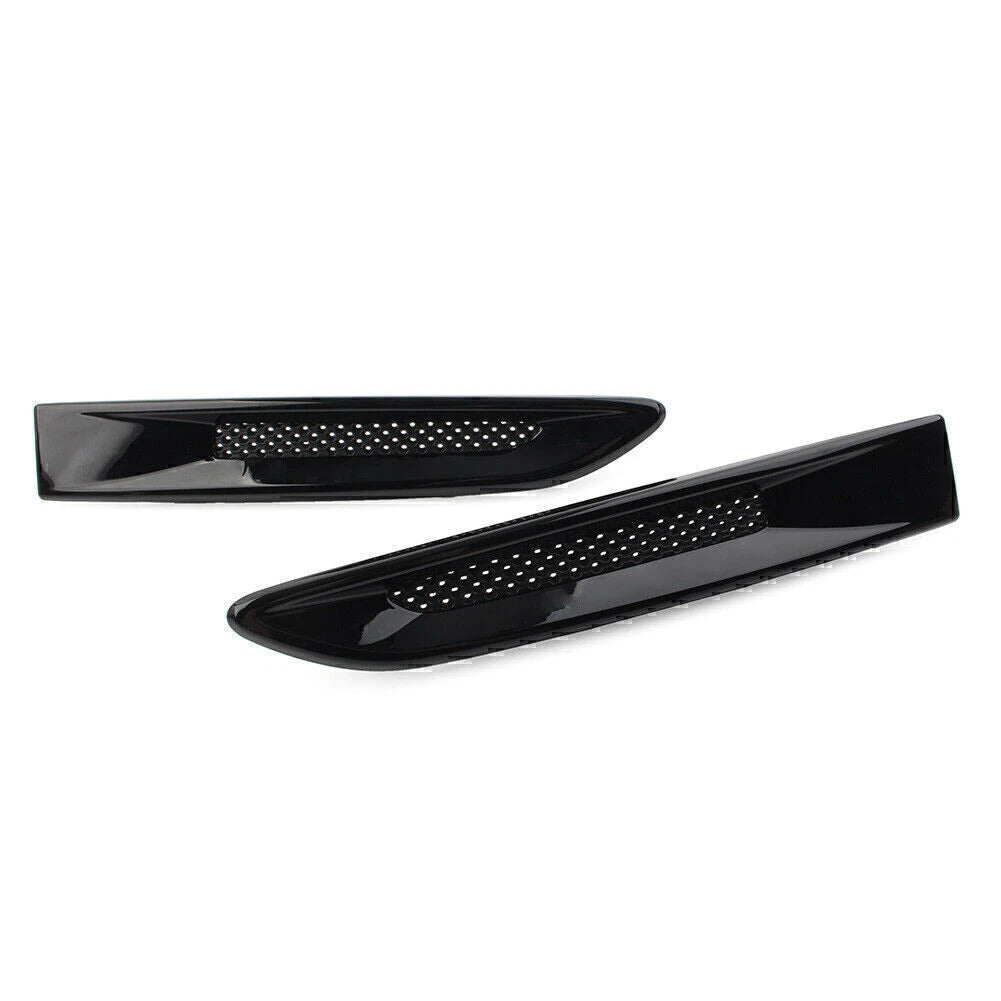 Black Front Side Fender Air Vent Grille Trim for Jaguar XE F-Pace (2015-2023)