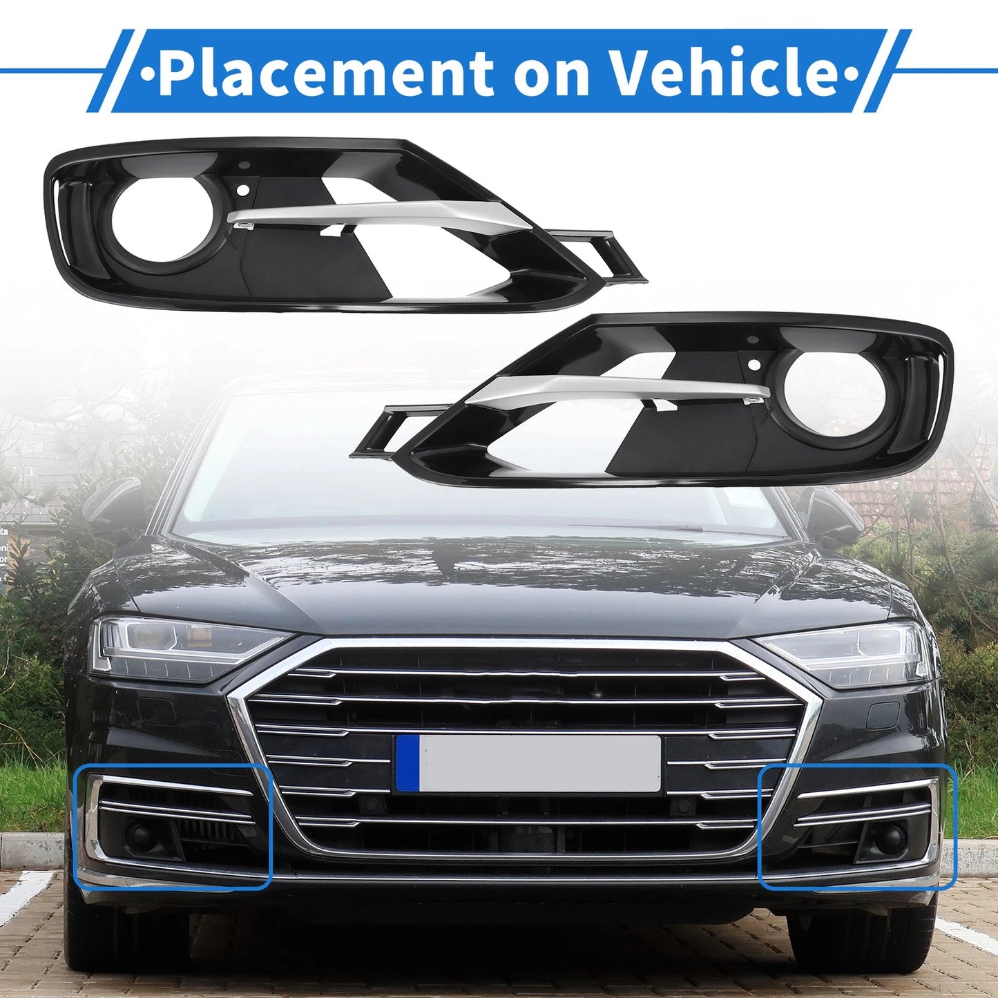 1 Set Front Left/Right Fog Light Grill for BMW 3 Series