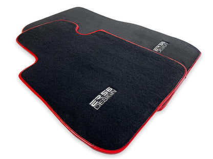 Premium Black Red Round Floor Mats for BMW X5 M Series F85 (2014-2020)
