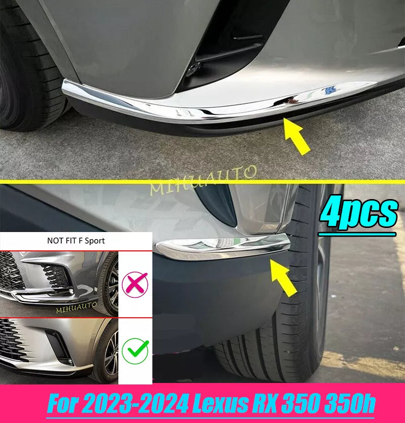 Steel Front + Rear Bumper Corner Cover Protector for Lexus RX (2023–2024)