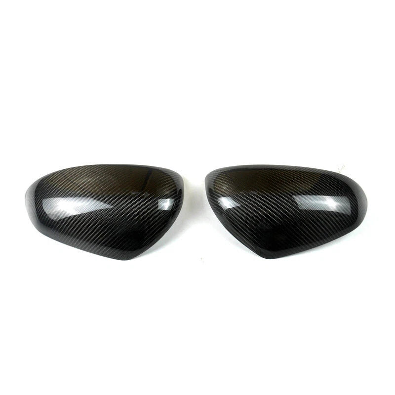 Carbon Fiber Add-on Side Rearview Mirror Cover Caps for Smart Fortwo 2015-2019