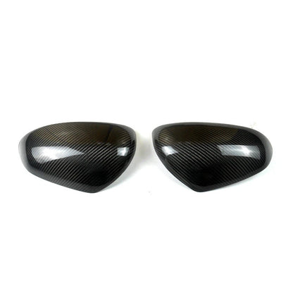 Carbon Fiber Add-on Side Rearview Mirror Cover Caps for Smart Fortwo 2015-2019