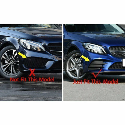 Front Fog Light Mesh Cover Trim for Benz C-Class C300 (2019-2021)