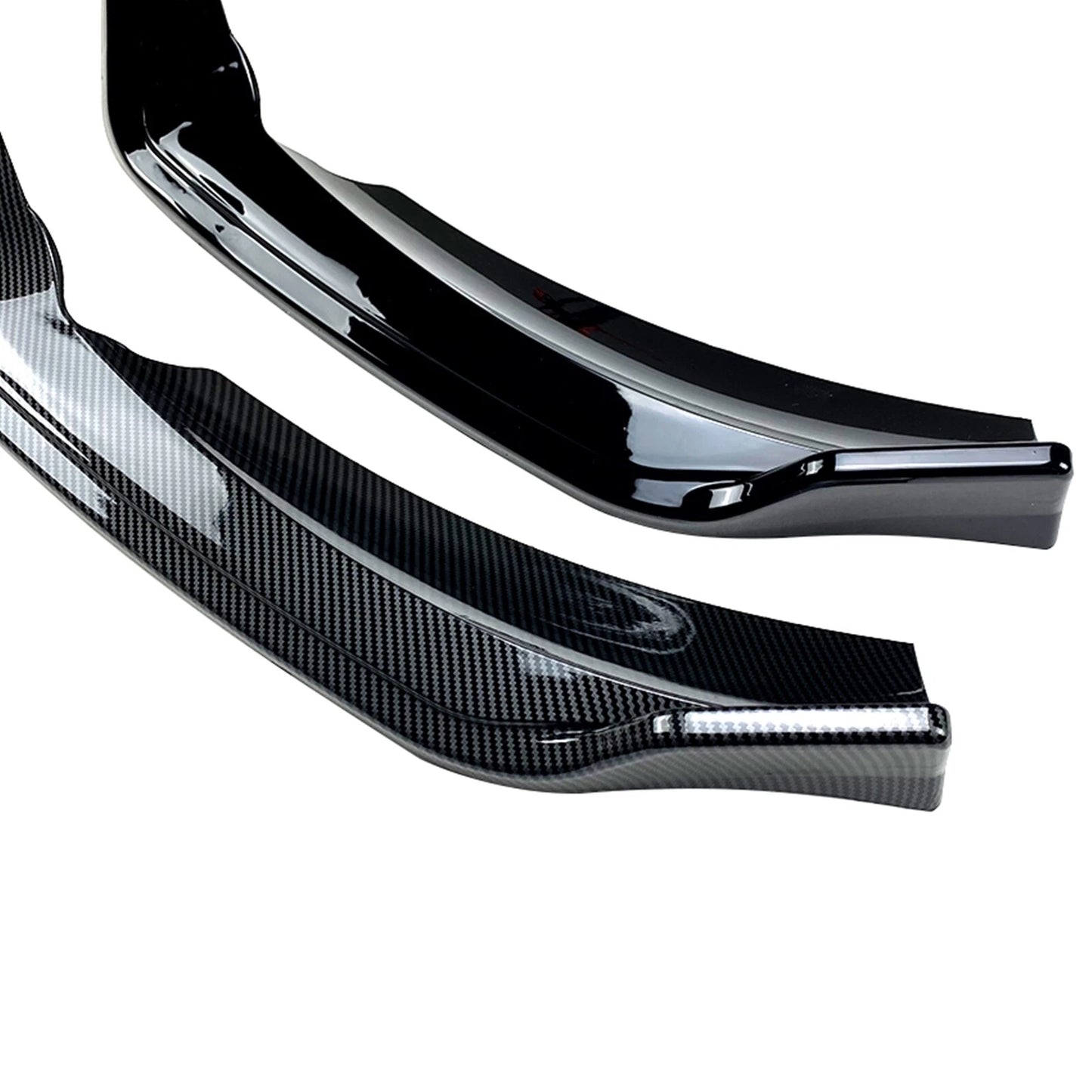 Gloss Black Front Bumper Spoiler for Benz W213 E260 E300 AMG (2021-2023)