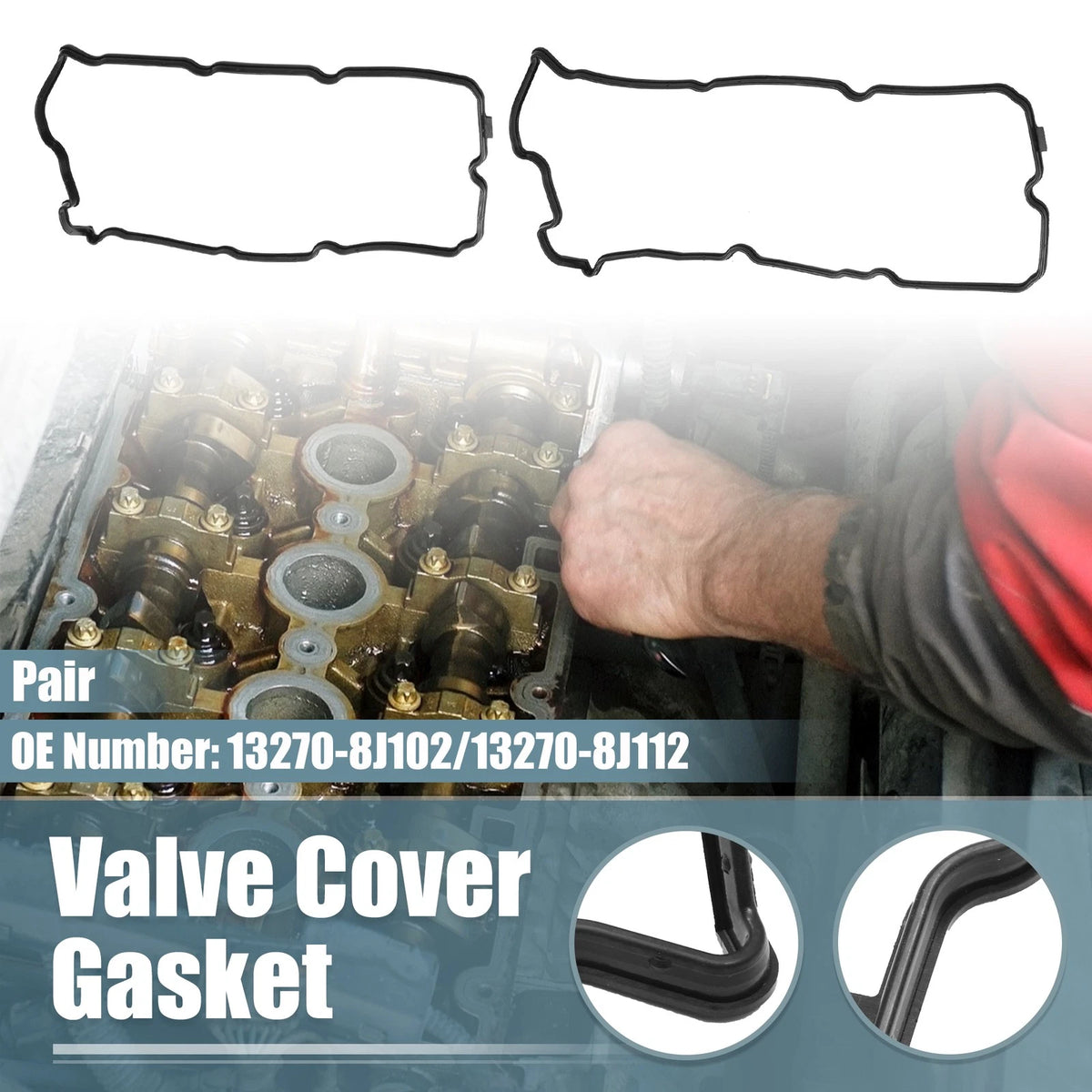 1 Pair Valve Cover Gasket for Infiniti FX35 (2003-2008)