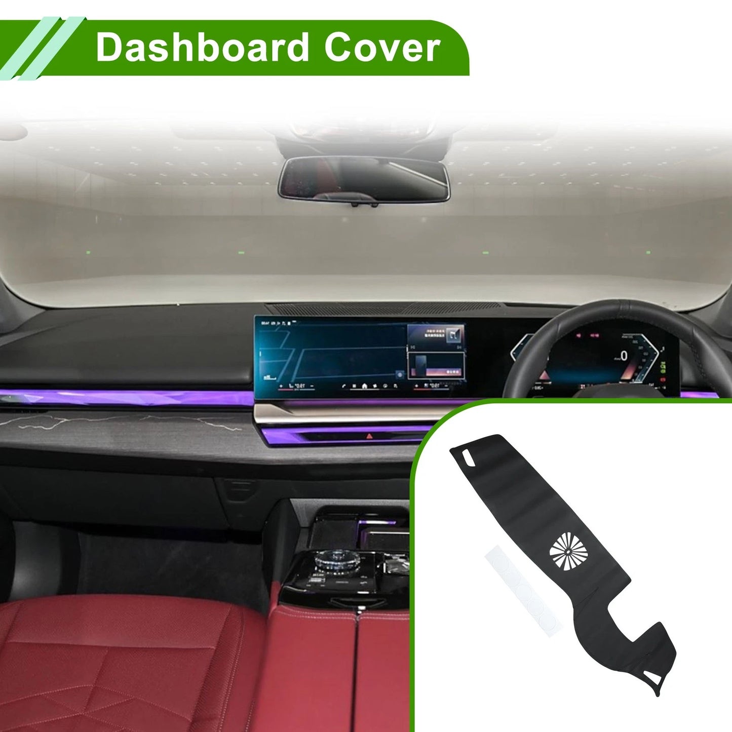 Dashboard Cover Mat for BMW 7 Series 2009-2014 Black Carpet