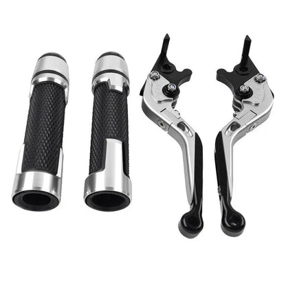 Silver Extendable Brake Clutch Levers Grips Set for Kawasaki ZX14R (2006-2023)