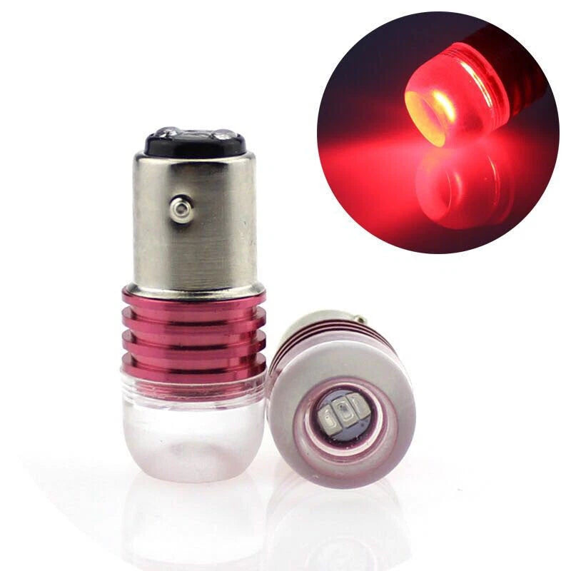 2x Strobe Flashing Red 1157 2357 LED Car Motorcycle Tail Brake Light Lamp Bulb