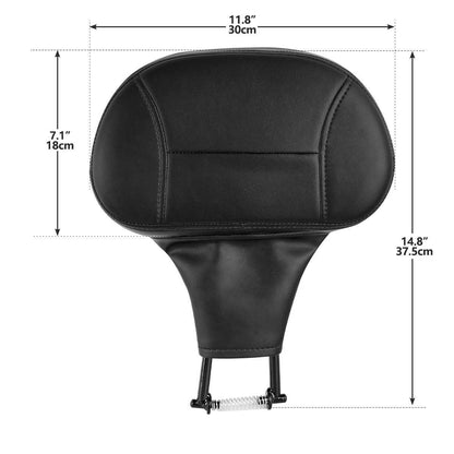 Black Front Driver Backrest for Harley Electra Road Glide (2009-2023)