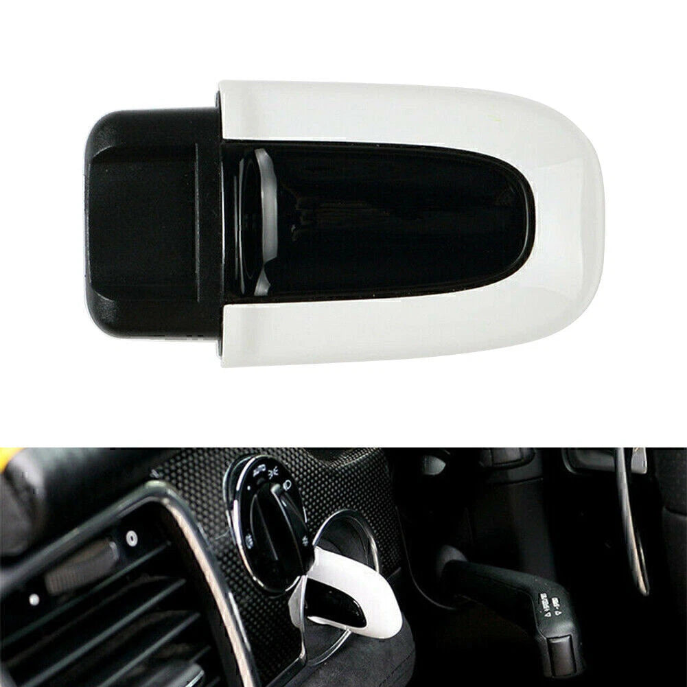 1x White ABS One Button Start Key Cover Case for Macan (2015-2023)