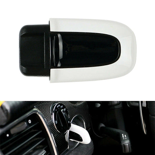 1x White ABS One Button Start Key Cover Case for Macan (2015-2023)