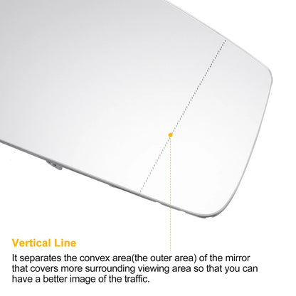 Right Side Heated White Mirror Glass for Mercedes-Benz S/C/E-Class
