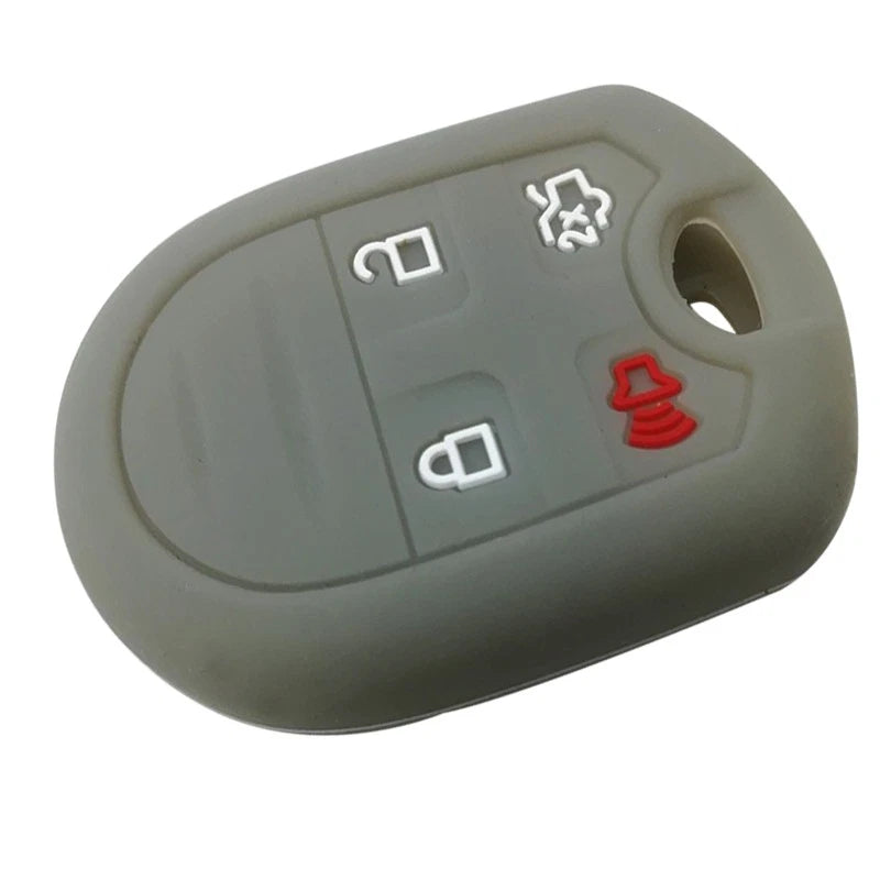 Grey Silicone Key Cover Case for Ford Fiesta, Edge, Explorer, Flex, F-250, F-350