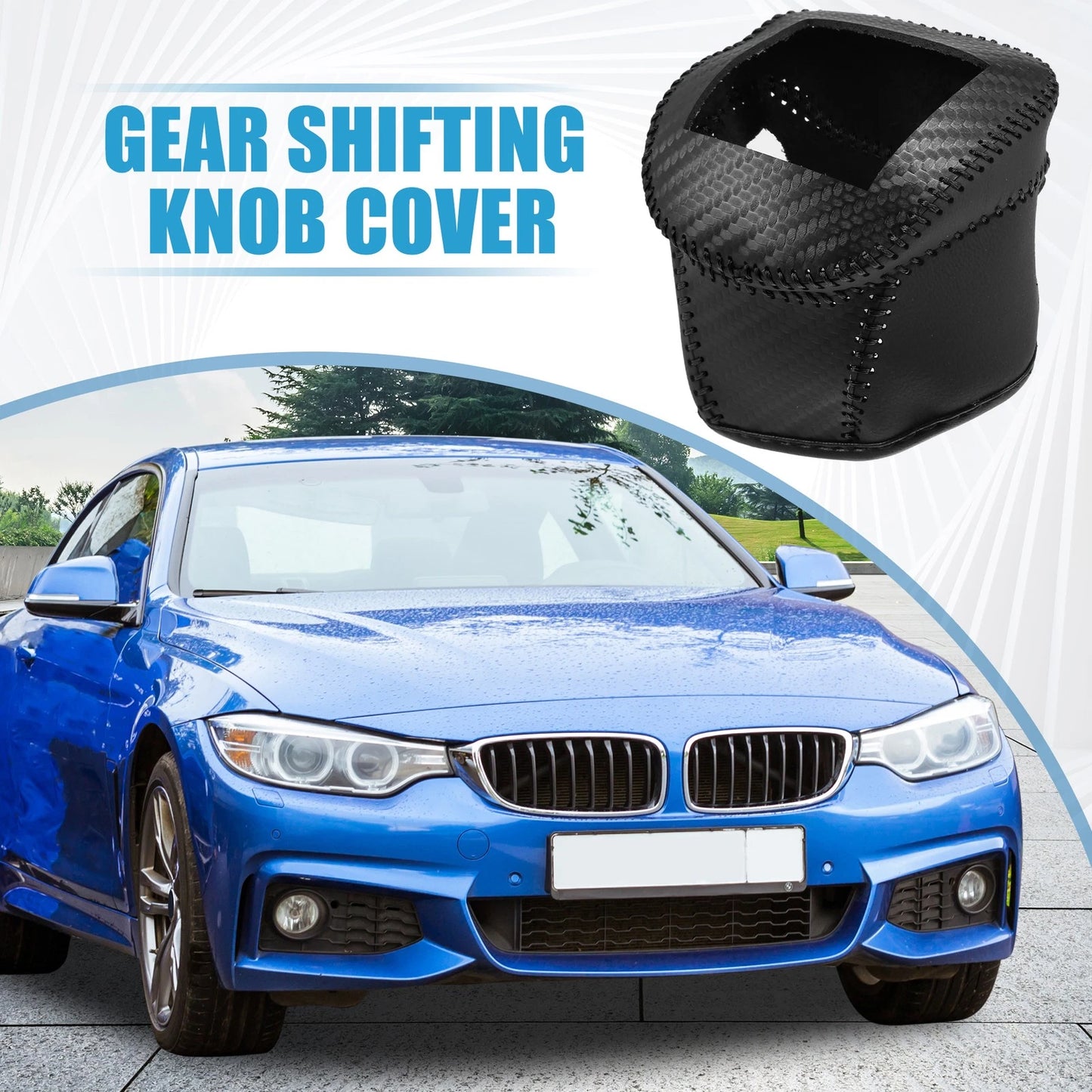 Gear Shifting Knob Cover for Nissan Rogue (2021-2023) PU Leather Black