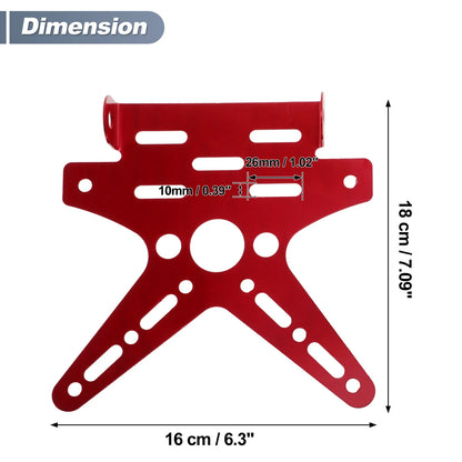 Plate Mount / 26x10 mm / Aluminum Alloy Red for Motorcycle