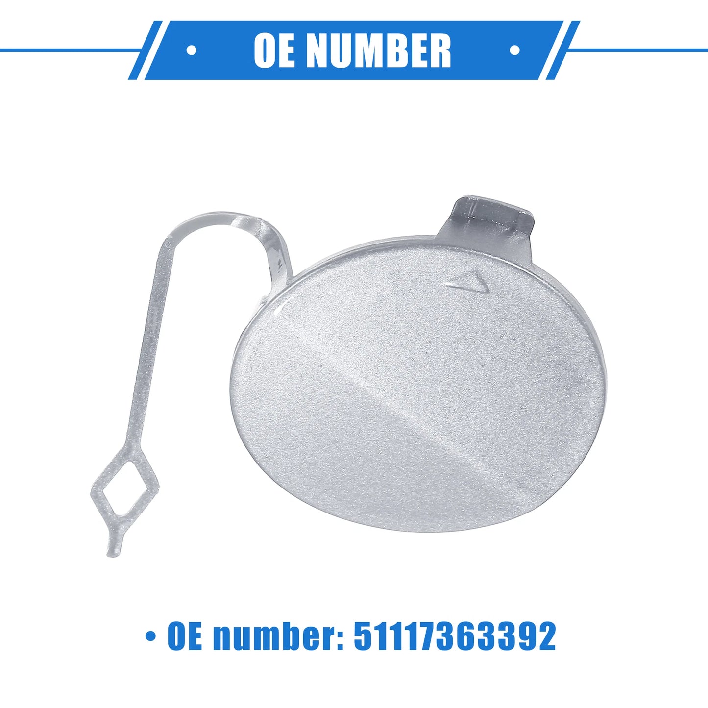 Tow Hook Eye Hole Cover Cap for BMW F32 (2012-2019) - Silver Tone