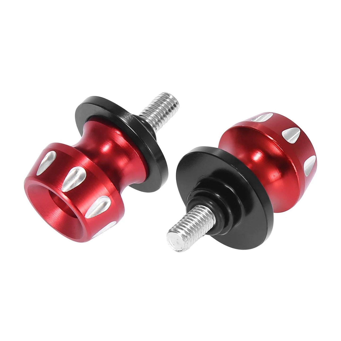 M8x1.25 Red Motorcycle Swing Arm Spools for Honda, Suzuki