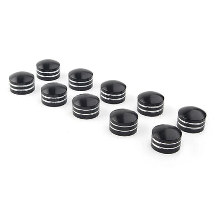 9mm Motor Bolt Topper Caps Covers for Harley  - 10 x Black CNC
