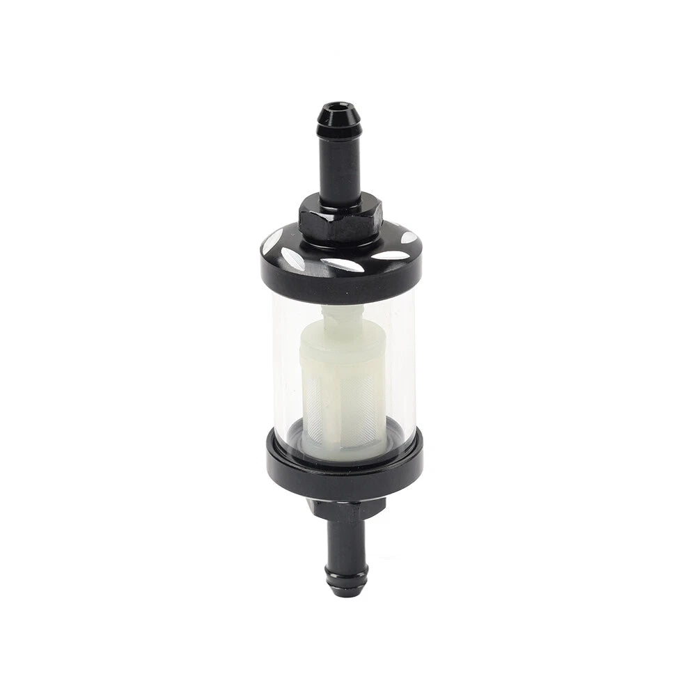 8MM 5/16 Inline Reusable Motorcycle Gas Fuel Filter for Universal Models