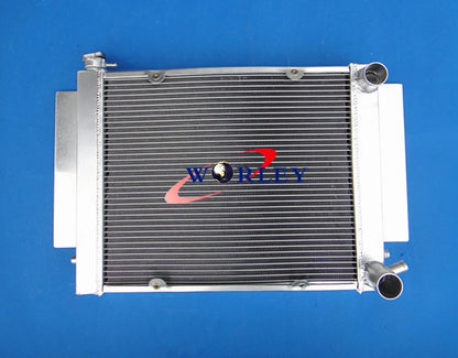 Aluminum Radiator & Fans for Mazda RX2 RX3 RX4 RX5 RX7 (1970-1985)