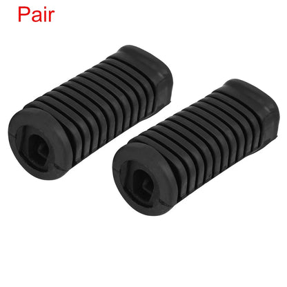 Pair Black Motorcycle Foot Pegs Foot Pedal Cover Footrest Pad for JH 70