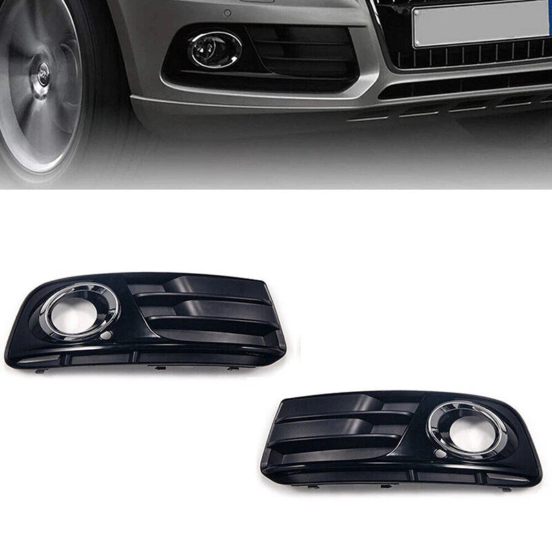 Front Fog Light Grill Cover 2 x Bumper Lower Grille Bezel for Audi Q5 (2013-2017)