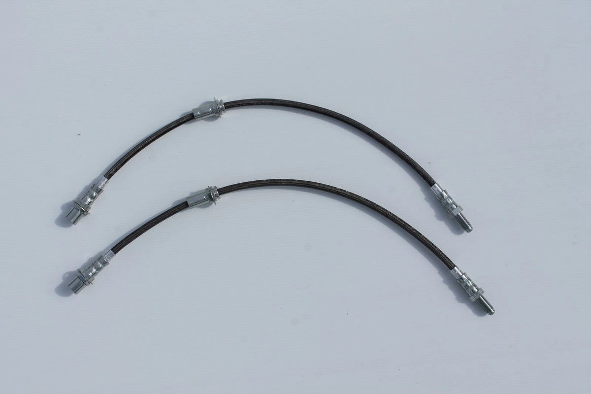 Braided Front Brake Hose Set (2) for Toyota Supra MA61 (6/84 - 3/86)