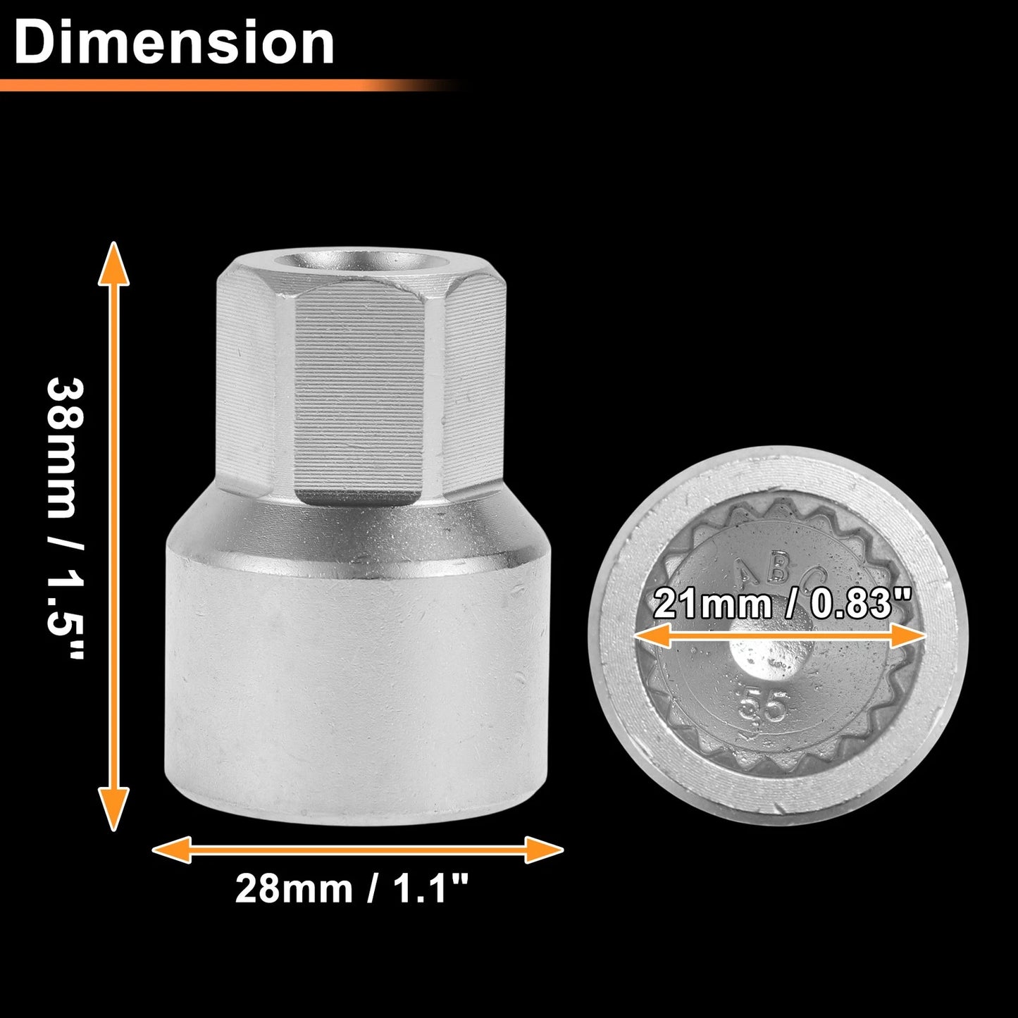 Wheel Lock Lug Nut for VW Touareg Locking Nut Key Socket Removal Tool