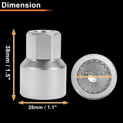 Wheel Lock Lug Nut for VW Touareg Locking Nut Key Socket Removal Tool