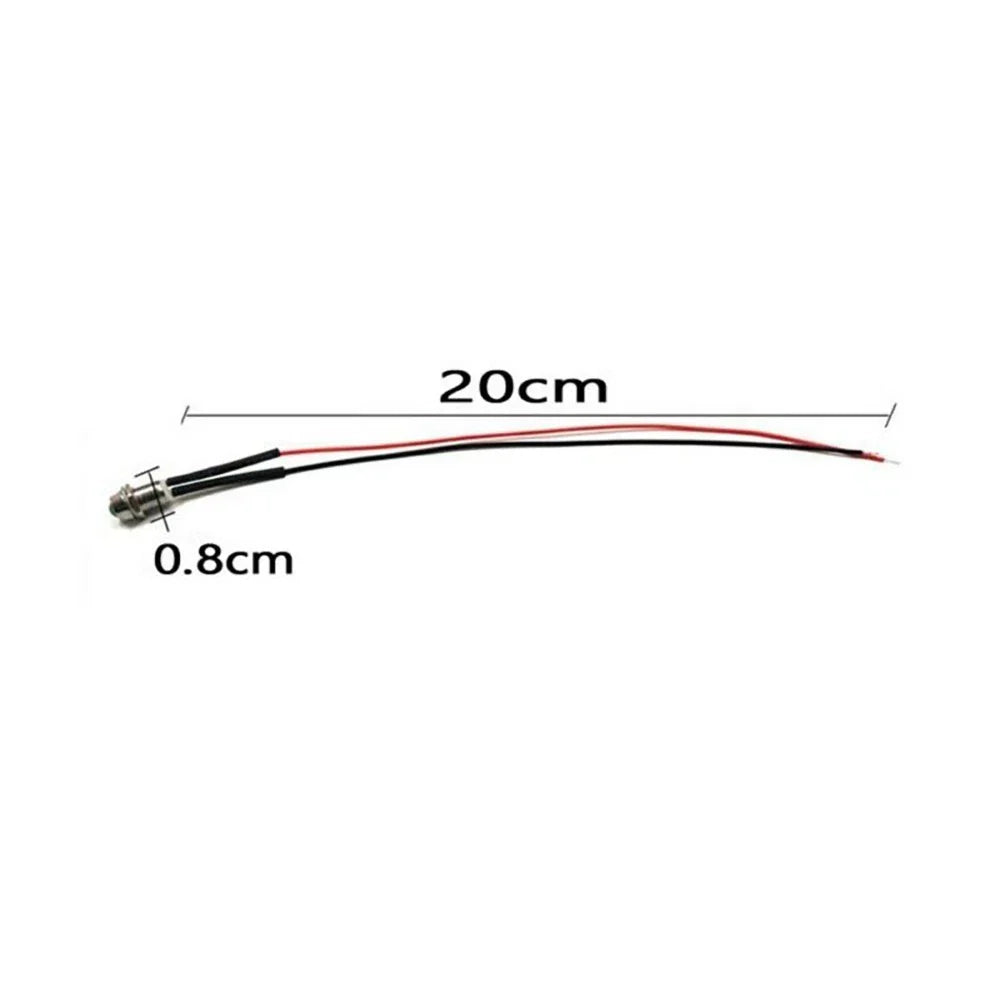 8mm LED Indicator Light Boat DC 12V Green IP65 Lamp for Marine Dash Panel