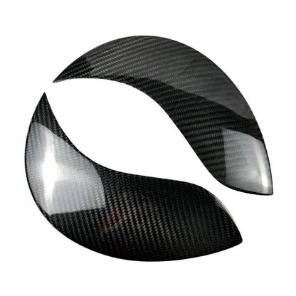 Carbon Fiber Headlight Eyebrow Strip Cover Trim for Mini Cooper R56 R57 R58 R59