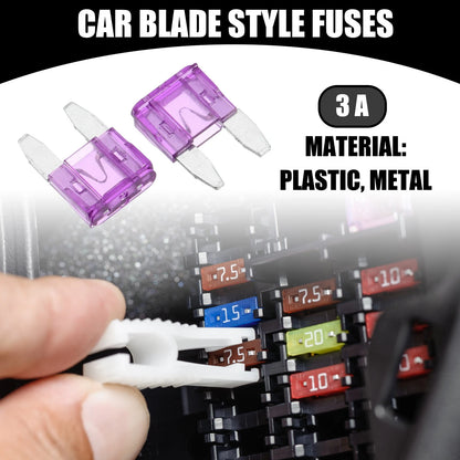 5 x Mini 3AMP APM/ATM Blade Fuses for Car Short Circuit Protection