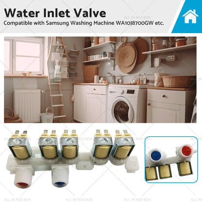 5 Way Inlet Valve for Samsung Washing Machine WA10J8700GW (2015-2017)