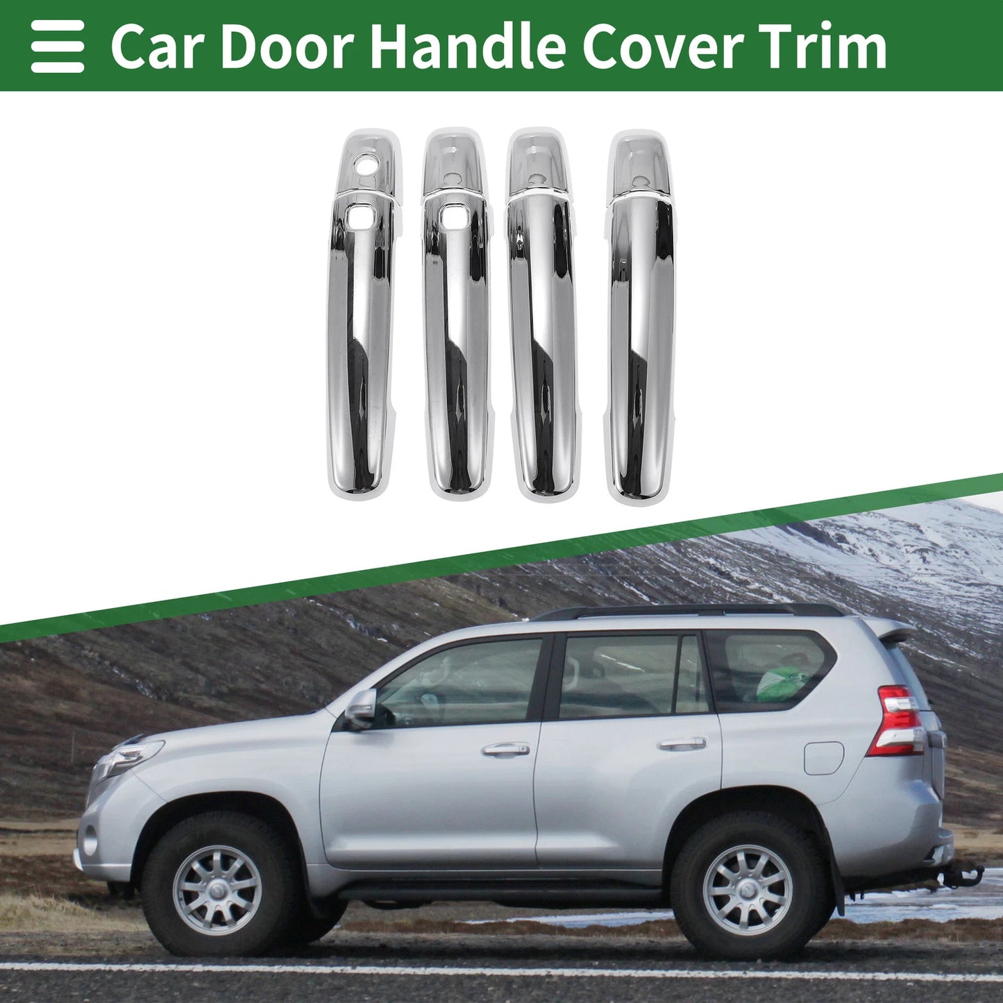 Door Handle Cover Trim for Suzuki Swift Vitara S-CROSS (2012-2018) Silver