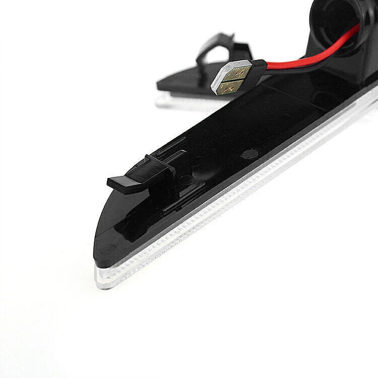 2 x Rear Clear & White LED Bumper Side Marker Lights for Ford Mustang (2015-2023)