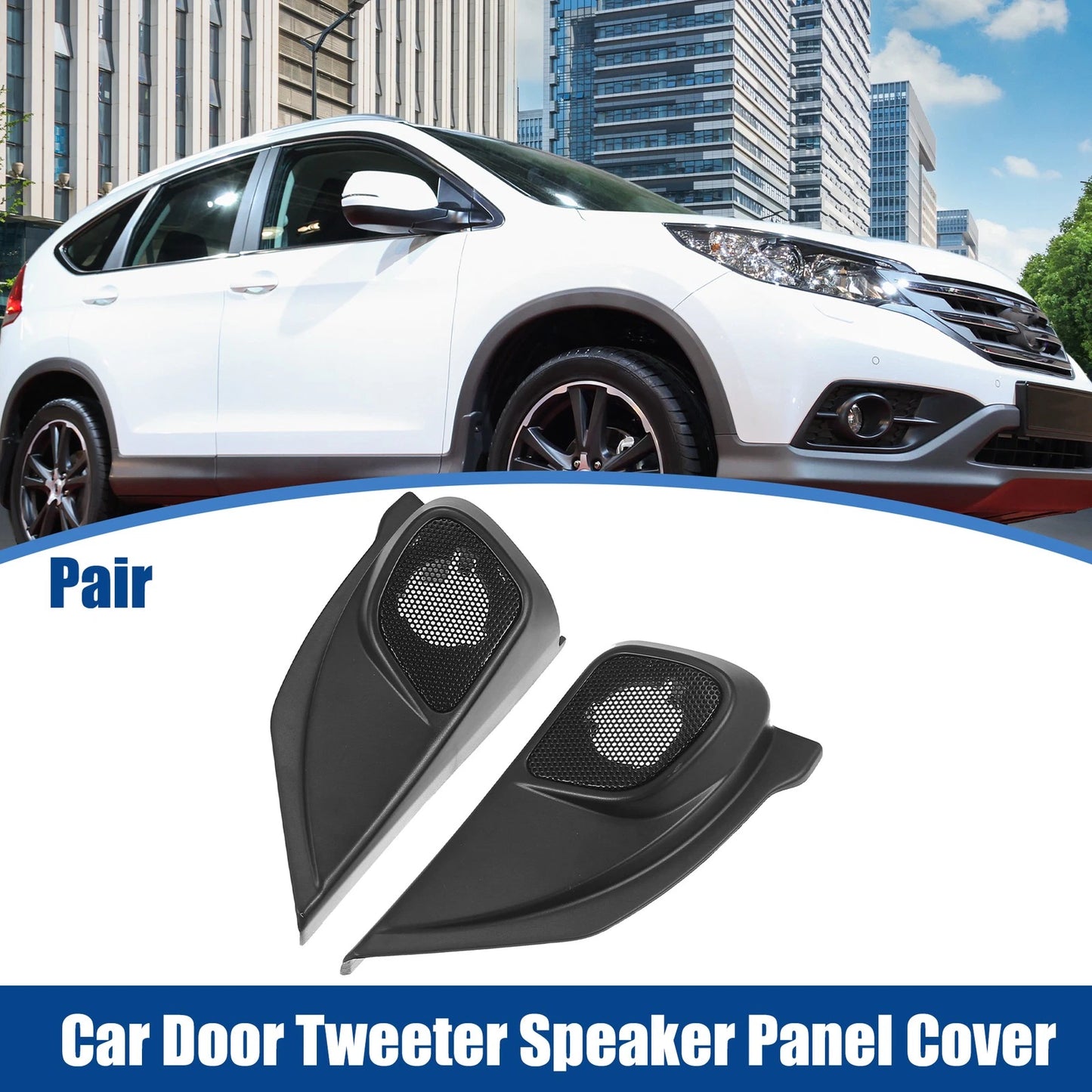 Car Door Tweeter Speaker Panel Cover Trim for Honda CR-V (2012-2015) Black