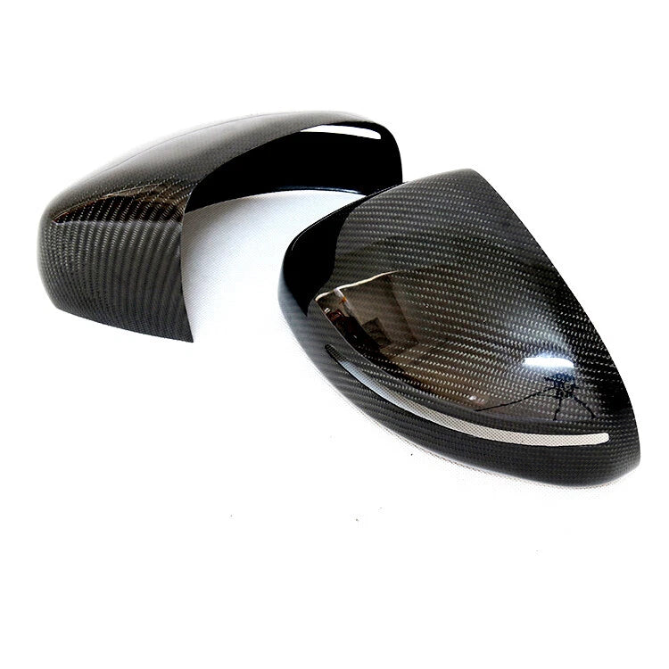 Real Carbon Fiber Stick-on Side Mirror Cover Caps Trim For Audi R8 2007-2012