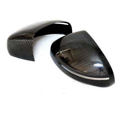 Real Carbon Fiber Stick-on Side Mirror Cover Caps Trim For Audi R8 2007-2012