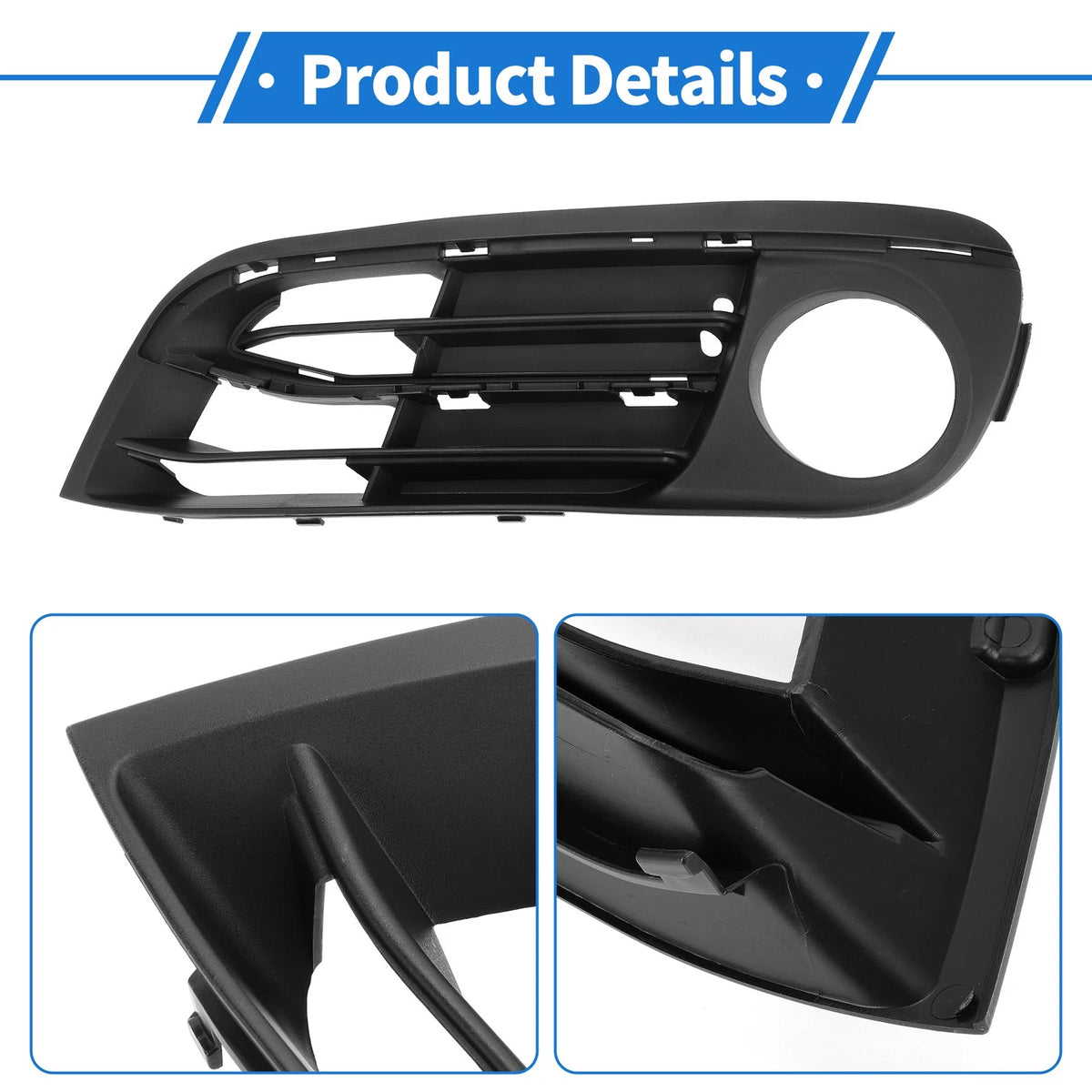 Front Left Fog Light Grill for BMW 5 Series (2014-2016) - 1 x Black