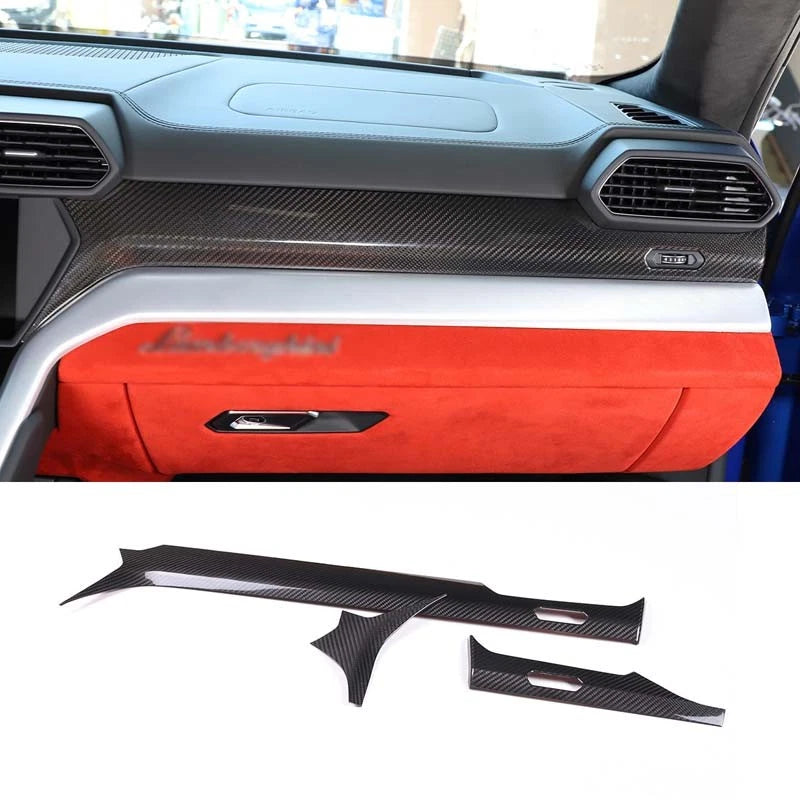 100% Carbon Fiber Interior Dash Panel Trim Cover For Lamborghini URUS 2018-2024