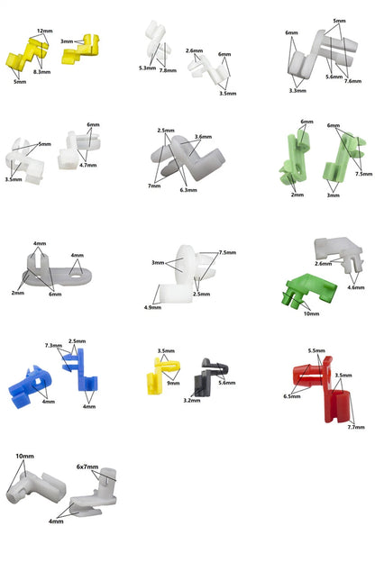 160 x Car Plastic Door Lock Rod Clips Fasteners Retainers Wire Clips