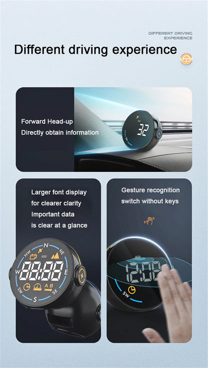 USB Car Dash HUD Speedometer Display Speed Alarm for Universal Models