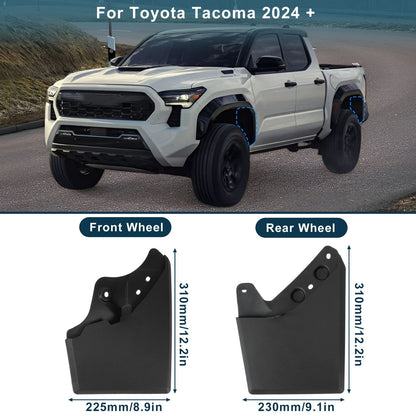 Mud Flaps for Toyota Tacoma (2024-2025) - Splash Guards, No-Drill Installation