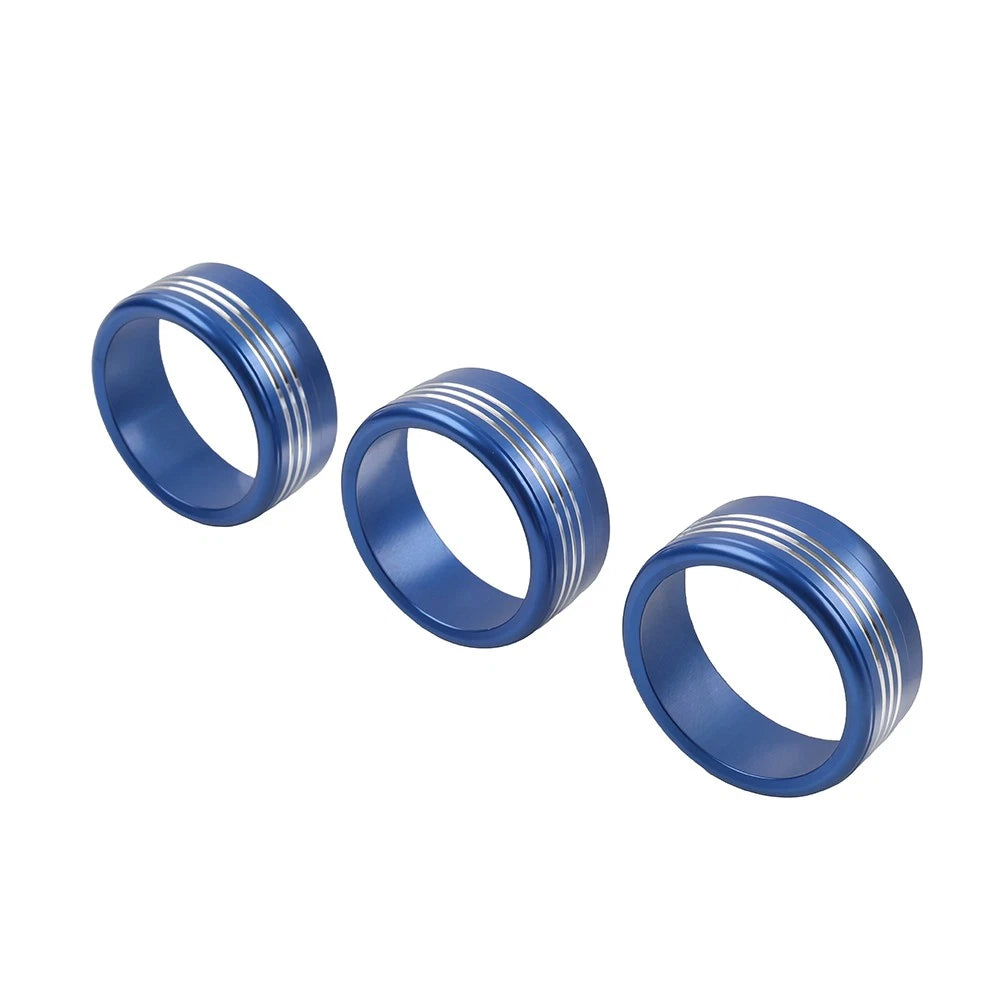 Blue AC Climate Control Knob Ring Covers for Subaru Forester XV Crosstrek WRX