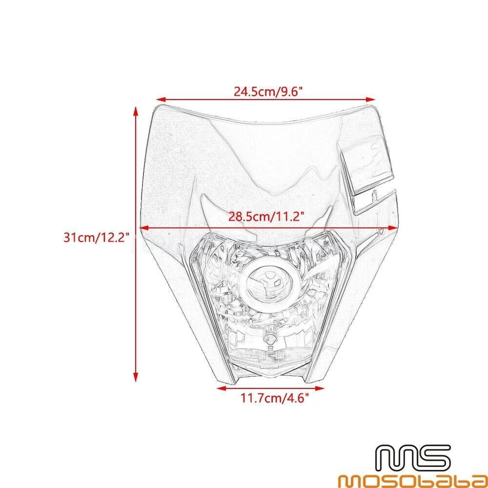 LED Headlight Fairing for Honda CRF250F CRF450R CRF250R XR400 (2017-2023)
