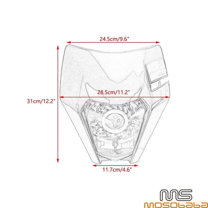 LED Headlight Fairing for Honda CRF250F CRF450R CRF250R XR400 (2017-2023)