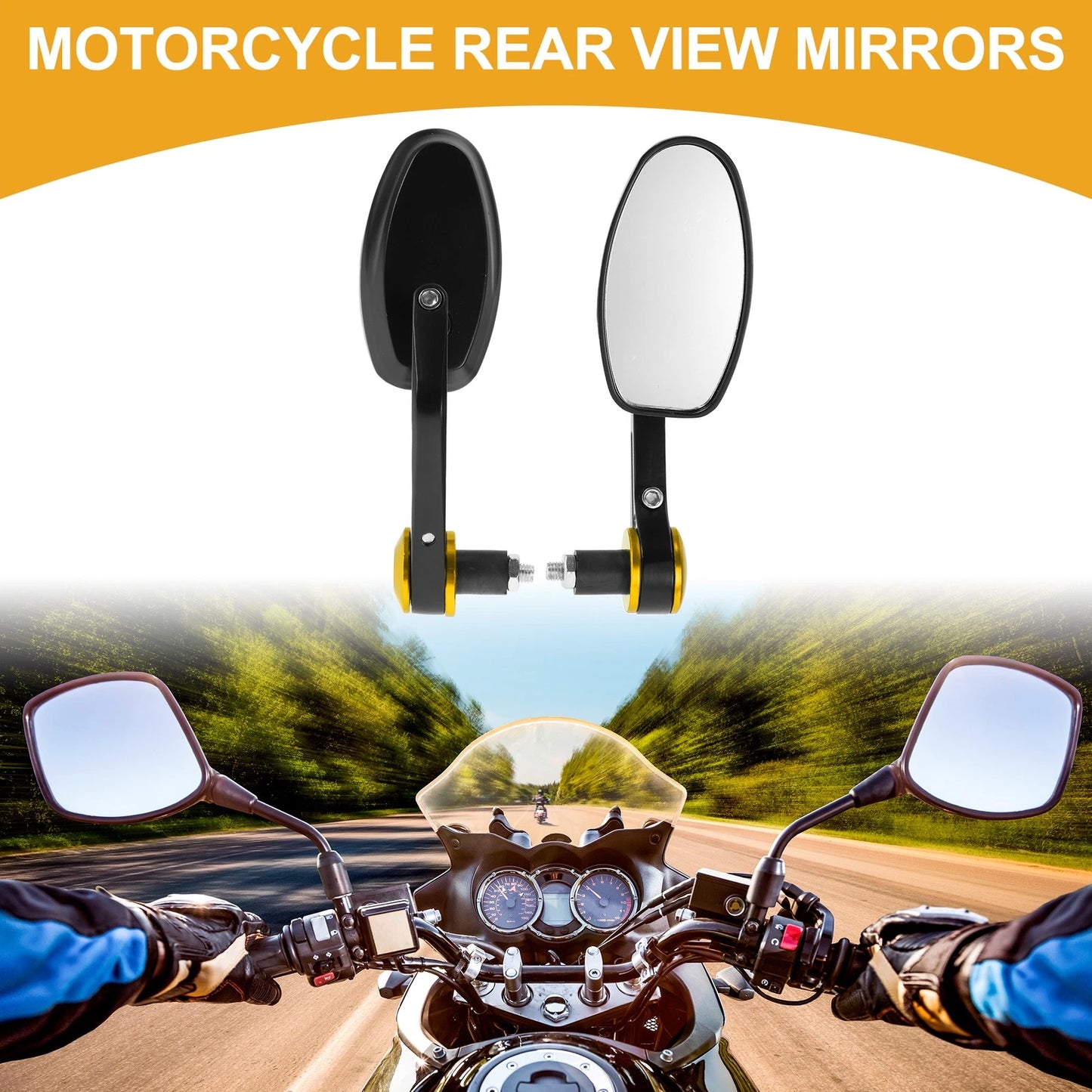 M8 1 Set Motorcycle Rear View Mirrors for M8